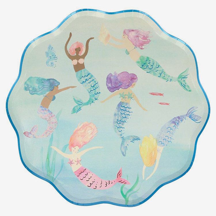 Tallrikar - Scalloped - Mermaid