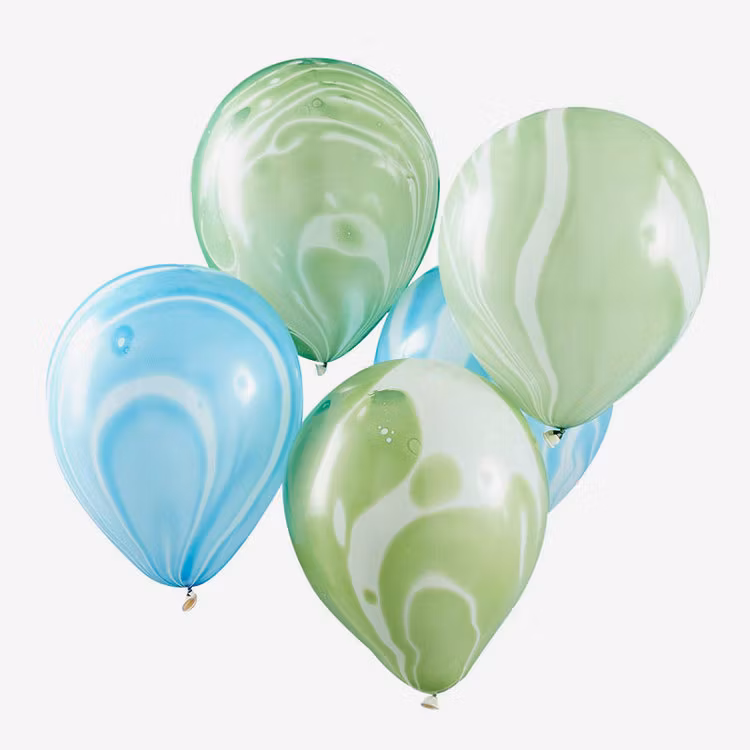 Ballonger - Marmorerade - Grön