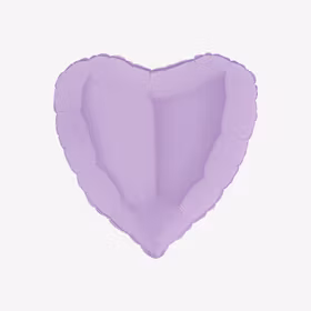 Ballongpost - Hjärta Pastellila