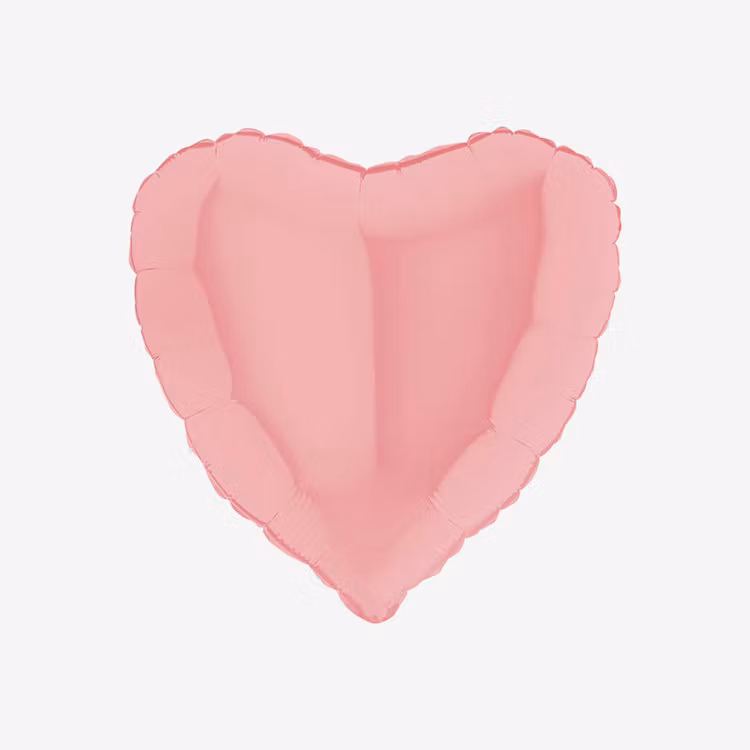 Ballongpost - Hjärta Pastellrosa