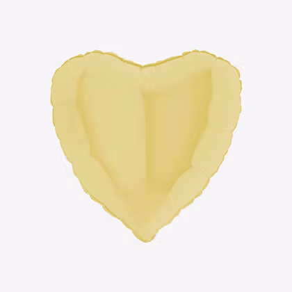 Ballongpost - Hjärta Pastellgult