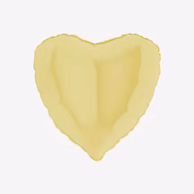 Ballongpost - Hjärta Pastellgult