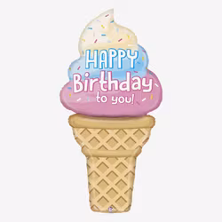 Folieballong - Glass - Happy Birthday