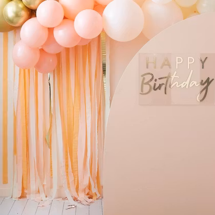Backdrop - Streamer - Peach