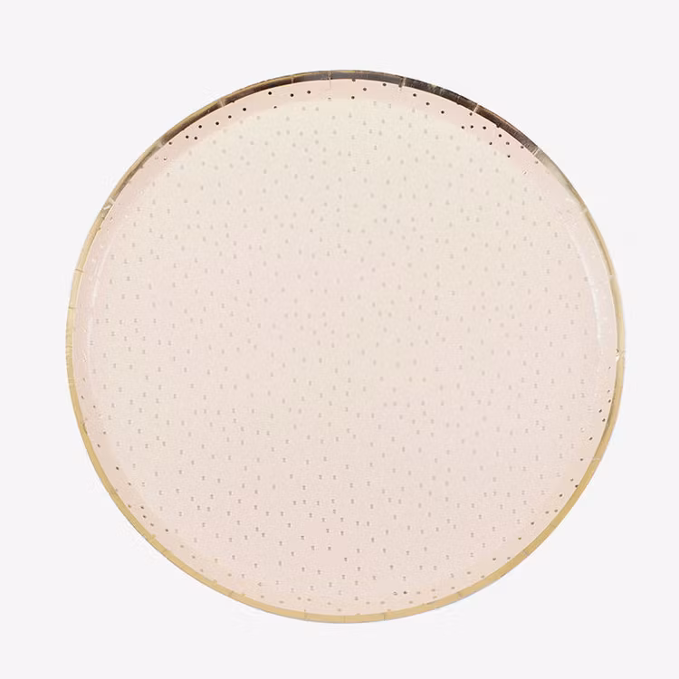 Tallrikar - Polka Dots - Peach Gold