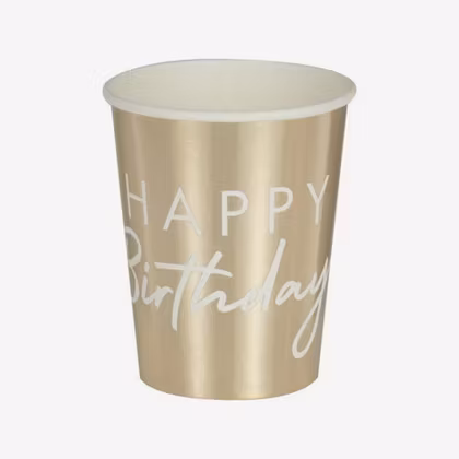 Muggar - Happy Birthday - Guld