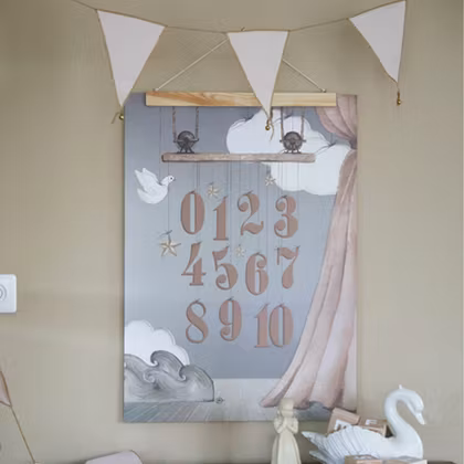123 Poster 50x70 - Mrs Mighetto
