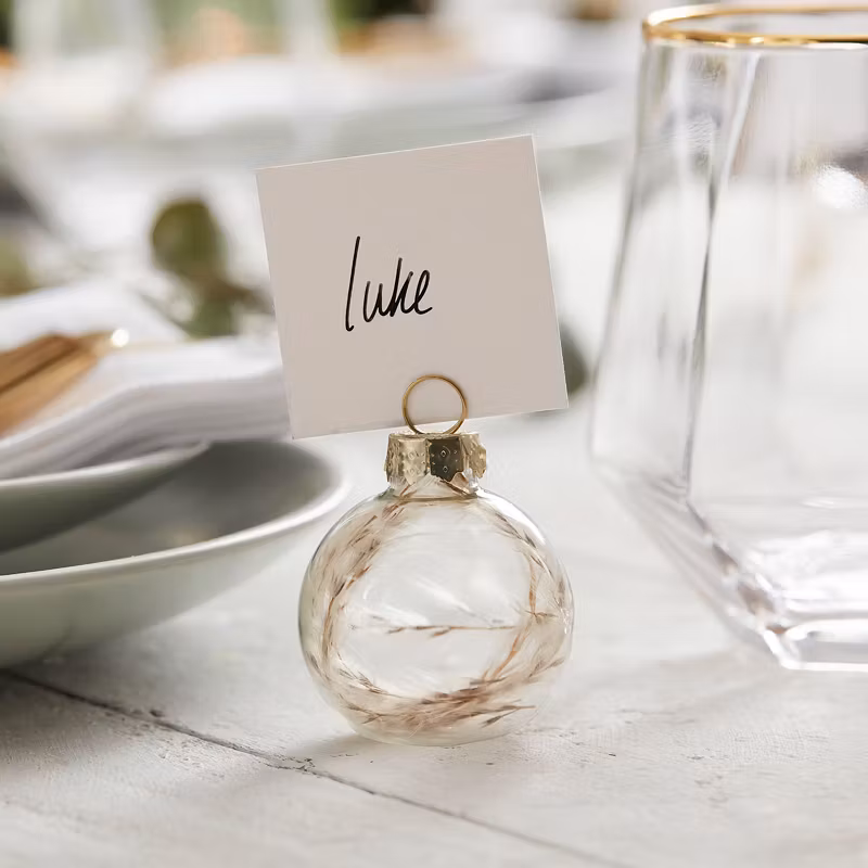 Placeringskortshållare - Glass Bauble