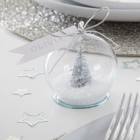 Placeringskort - Snöglob Silver