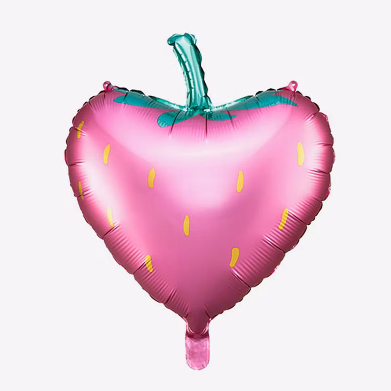 Heliumfylld ballong - Jordgubbe