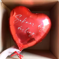 Ballongpost - Personlig Hjärtballong