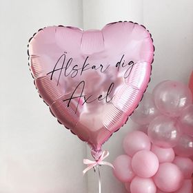Heliumfylld hjärtballong - Personlig