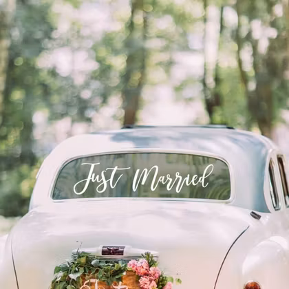 Car sticker - Just Married