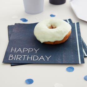 Servetter - Happy Birthday Blue