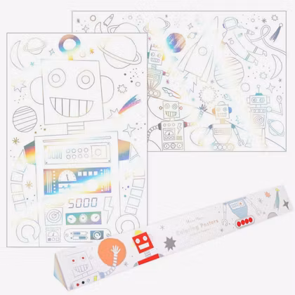Färgläggningsark - Space Robot