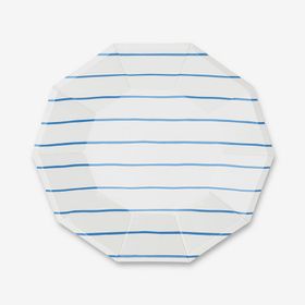 Tallrikar - Frenchie Stripe Blå