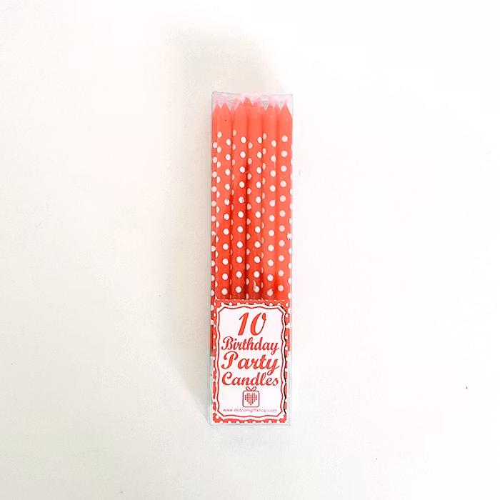 Tårtljus Polkadots röd