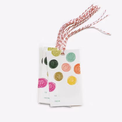Etiketter Party dots