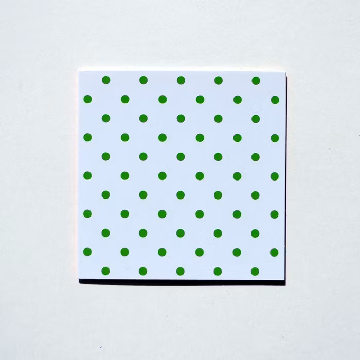 Mönsterkort Grön/Vit prick