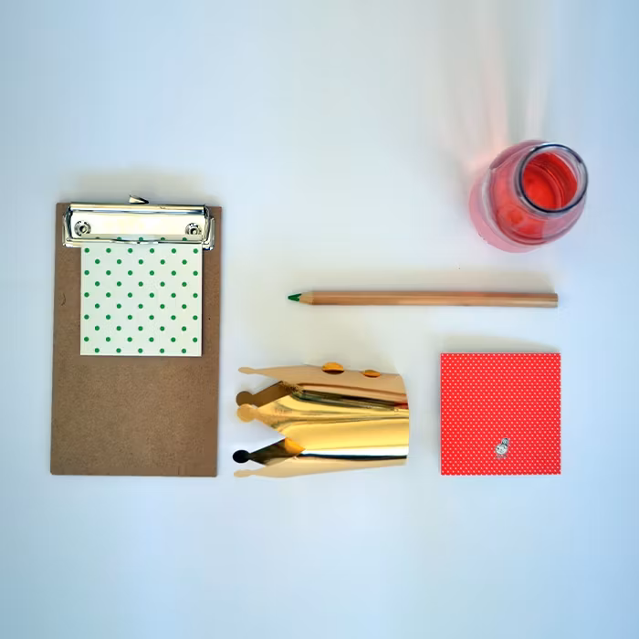 Mönsterkort Grön/Vit prick