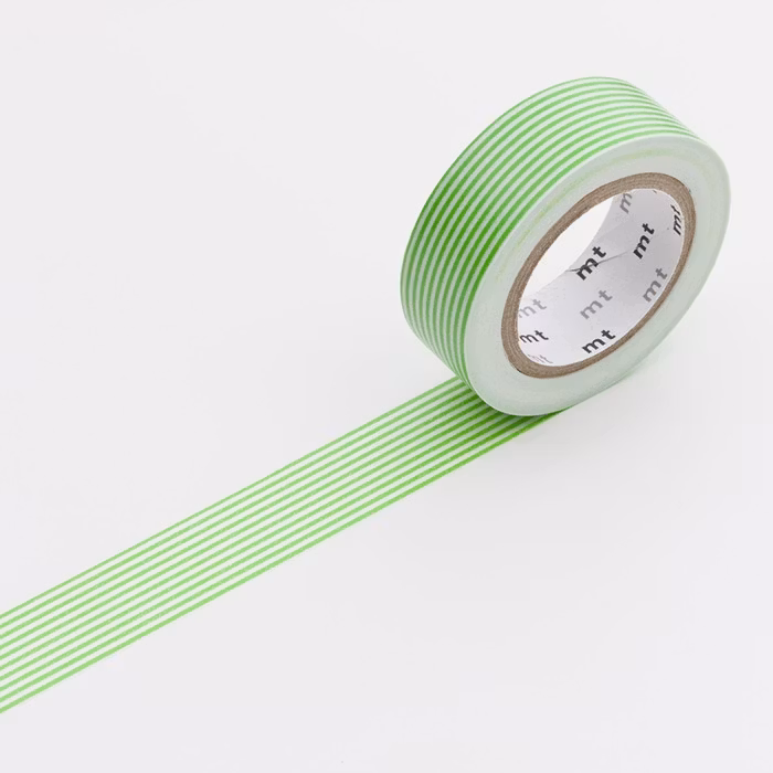 Washitejp -  Randig grön