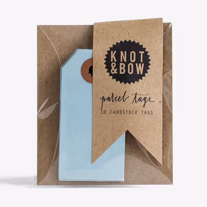 Etiketter Blåa - Knot & Bow