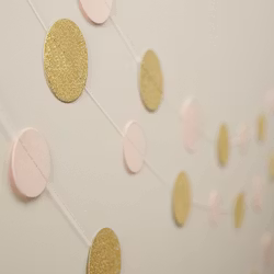 Girlang Confetti Guld & Rosa