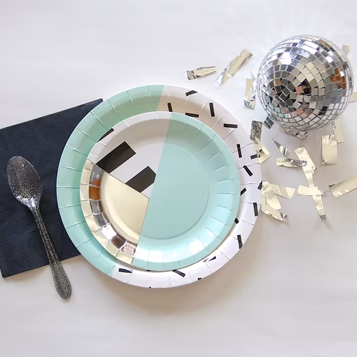 Tallrikar Memphis Mint Stora