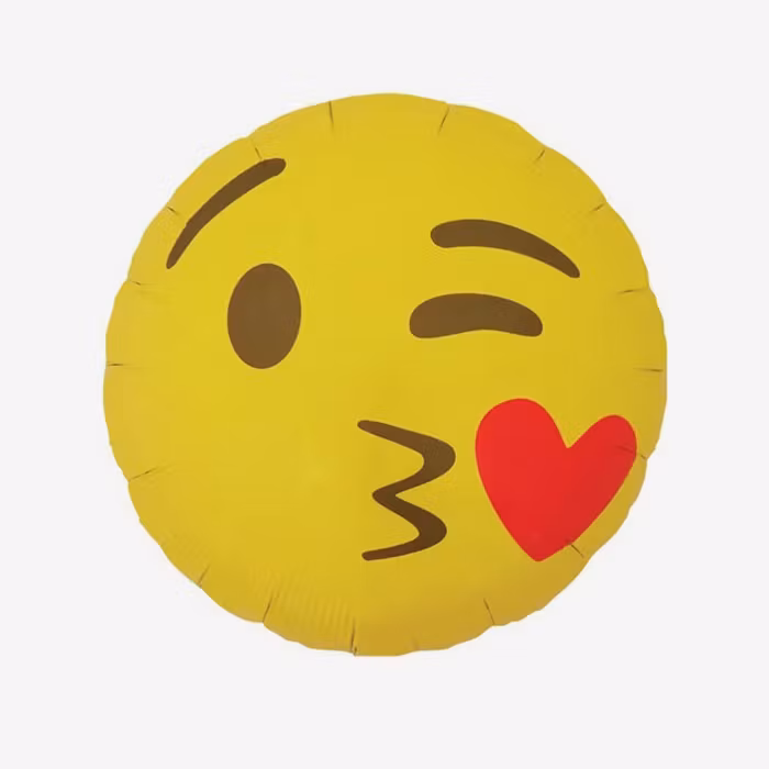 Folieballong - Kissing Heart Emoji