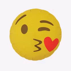 Folieballong - Kissing Heart Emoji