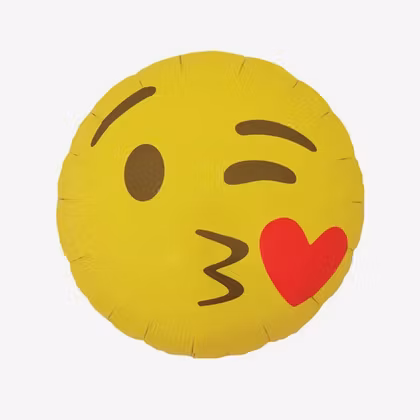 Folieballong - Kissing Heart Emoji
