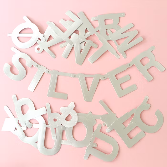 OMM Design Bokstavsbanner - silver