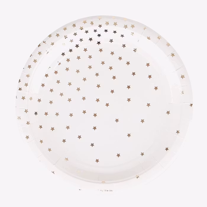 Tallrikar Metallic Stjärnor
