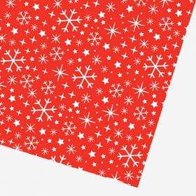Presentpapper Snowflake red