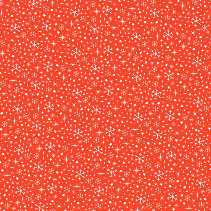 Presentpapper Snowflake red