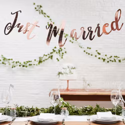 Girlang Just married - Roséguld