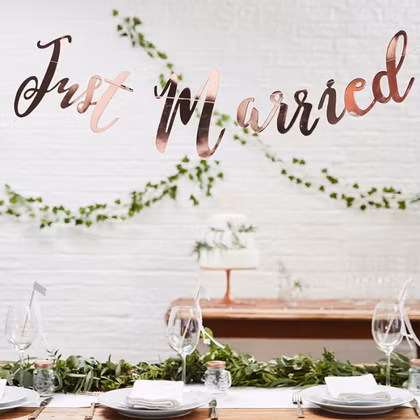 Girlang Just married - Roséguld