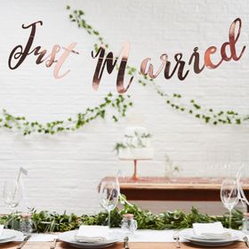 Girlang Just married - Roséguld