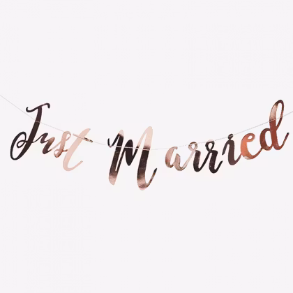Girlang Just married - Roséguld