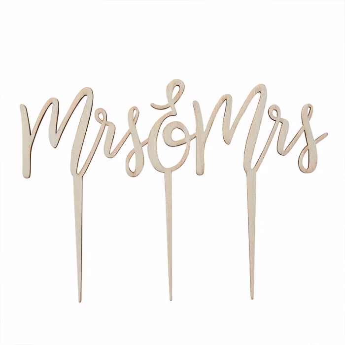 Tårtdekoration Boho - Mrs & Mrs