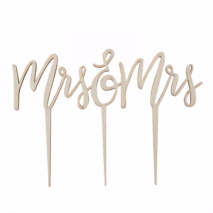 Tårtdekoration Boho - Mrs & Mrs