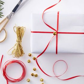 Presentband - Bjällra - Röd/Guld