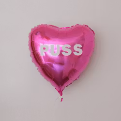 Folieballong - Hjärta Valentines Rosa