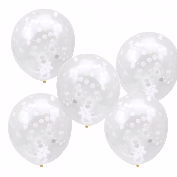 Konfettiballonger Vit