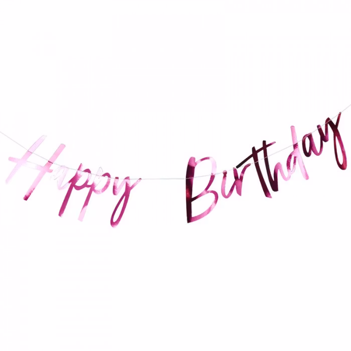 Girlang Happy Birthday Rosametallic - Good Vibes