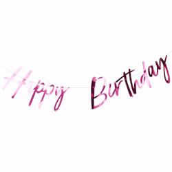 Girlang Happy Birthday Rosametallic - Good Vibes