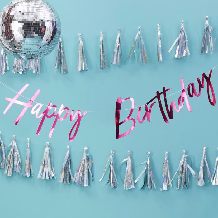 Girlang Happy Birthday Rosametallic - Good Vibes