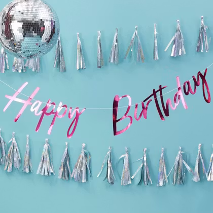 Girlang Happy Birthday Rosametallic - Good Vibes