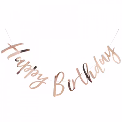 Girlang Happy Birthday Script Roséguld