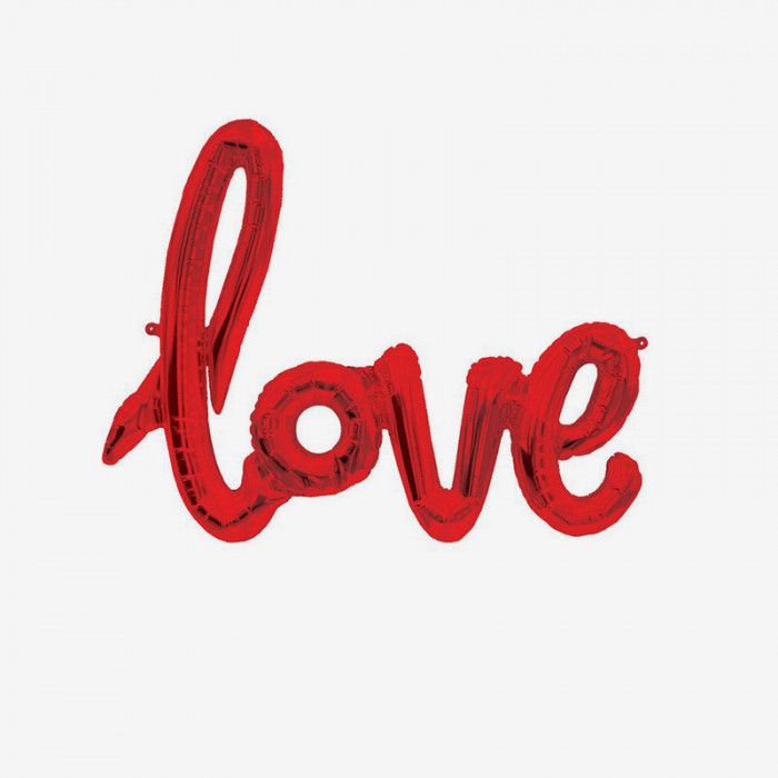 Folieballong - Love Röd